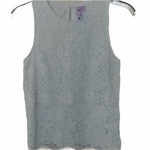 Alta Floral Lace Overlay Sleeveless Top